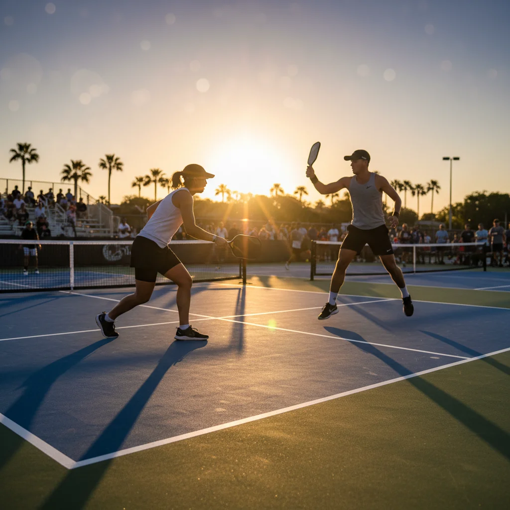 Jugadores de pickleball en acción